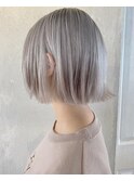 【MELGINA】ハイトーン☆ホワイトショートボブ