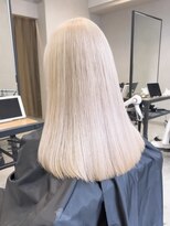 タイドヘア 茨木店(TIDE HAIR)&nbsp;ハイトーンホワイトベージュ×ワンレンロング