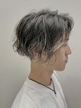 プレジールバイラファブリック(PLAISIR by LA FABRIQUE) PLAISIR/佐々木　ニュアンスパーマ　ホワイトハイライト　草加