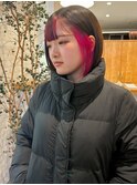 キャンディーピンク×インナーカラー