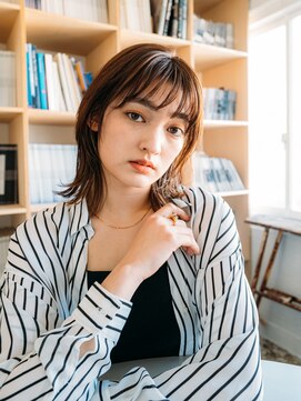 サロン ド ウィズ 西船橋店(Salon de With) ミディアムレイヤーカット/マロンベージュ◎30代40代50代