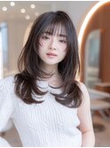 セミディ/シアカラー/姫カット/大人かわいい