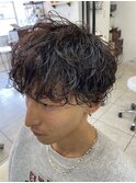 波巻きパーマ