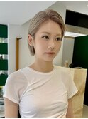 クールボブ/小顔ボブ/ベージュ//前髪なし30代40代50代