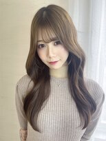 ルイマダーナ 栄店(LOUIMADNA)&nbsp;ゆる巻きハイレイヤー　シースルーバング　クリアベージュ