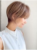 ホワイトブロンド美髪結べるボブシースルーバング#302f0314