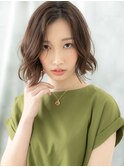 センターパート大人かわいいエアリー小顔ボブq小山20代30代40代
