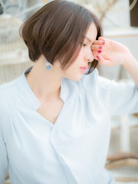 モッズヘア 越谷(mod's hair) センターパートオリーブグレージュ小顔ボブh4越谷20代30代40代