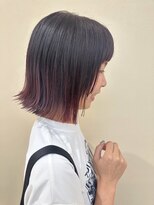 美容室ヒラトヤ 都南店&nbsp;大人可愛い切りっぱなしピンクブラウングラデーションカラー