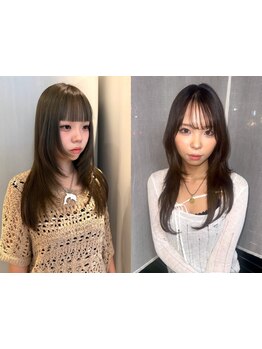 印象を左右する顔周りは、mm単位までこだわる繊細カット×人気のブリーチカラーで周りと差をつけて♪