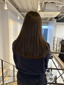 ヌープヘアーアイス(NUUP.hair ici) ★暗めカラーグランマッシュ顔まわりレイヤーオリーブブラウン