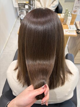 水素×髪質改善×深みブラウンカラー