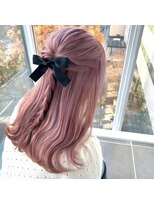 シュガー ヘアアンドネイル 仙台(SUGAR)&nbsp;【ブリーチ２回ベース】ピンクベージュ♪
