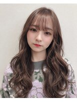 ダル 渋谷/表参道(DAL.)&nbsp;シースルー/オリーブベージュ/韓国レイヤー／ミディアムレイヤー