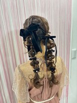 ベルグロー 北新地(BELLEGROW)&nbsp;リボンツイン玉ねぎヘア｜梅田・北新地ヘアセット