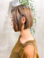 テトヘアー(teto hair) 切りっぱなしボブ、パツッとボブ、バレイヤージュ、ベージュ
