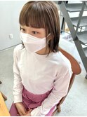 ベージュカラー×外ハネボブ
