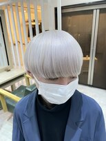 ホワイティアッシュ/ホワイトブリーチ/メンズハイトーン