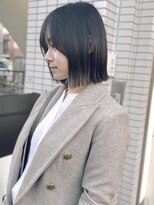 ジェムヘアスタジオ 平塚西口店(Gem Hair Studio)&nbsp;Gem Hair Studio 姉崎　黒髪ぱつっとボブ/@gem_anezaki
