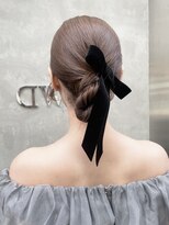 お呼ばれヘアヘアアレンジ結婚式ヘアタイトアレンジ名古屋美容院