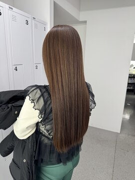 イロウ 山口どうもん店(IROW) ナチュラルブラウン　髪質改善　ブリーチなしカラー　ロング