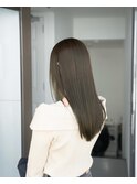 【髪質改善酸性ストレート×グレージュ】