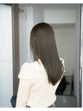 ネイヴィル(navile) 【髪質改善酸性ストレート×グレージュ】