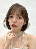 切りっぱなしボブエアリーロング美髪ピンクブラウン
