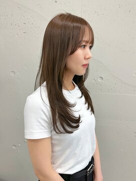 シーク 天神(SEEK) 松尾菫菜/レイヤーカット/オリーブベージュ/韓国ヘア