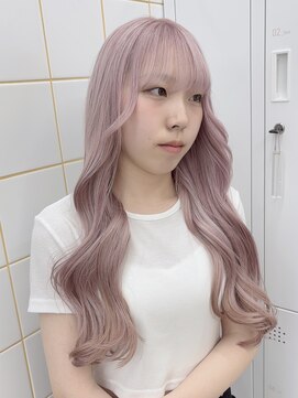 ガーランド(Girland) 【Girland】ホワイトピンク♪韓国風/レイヤーカット