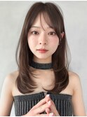 モテ髪愛されレイヤーカット外ハネボブアプリコットオレンジ