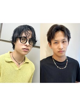 爽やかアップバングから男らしいフェード、カジュアルパーマや大人ニュアンススタイルまでしっかり再現！