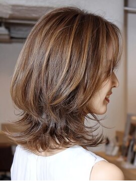 レリーオーファ 六甲(RelyOfa) 髪質改善ミディアムでツヤ感[六甲/髪質改善/白髪ぼかし]