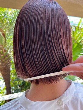 ニテンス(nitens) ボブ×コーラルピンク