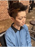 爽やかメンズショートメンズパーマメンズウェーブヘアアッシュ