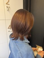 リアン 横須賀中央店(Lien)&nbsp;くびれミディアム　ピンクブラウン　透明感カラー　髪質改善