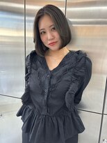 ユイマァル 岡山店(YUIMARL)&nbsp;似合わせボブ韓国ボブ顔周りレイヤーダークグレージュカラー