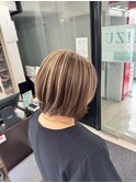 アンブレラカラー　白髪ぼかしカラー　ベージュ
