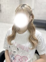 クラン 東心斎橋店(Clan)&nbsp;ねじりハーフツイン/心斎橋ヘアセット