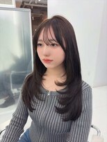 コア プラス 立川(COA PLUS)&nbsp;透明感カラー髪質改善ダブルカラー韓国レイヤーカット前髪顔周り