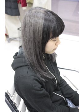 ストロベリーロックス 赤羽1番街店 ミディアム　ツートンカラー　アッシュXブラック