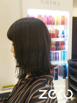 ヘアメイクゼロ 坂戸駅前店(hairmake zero) ダークアッシュ×外ハネミディ