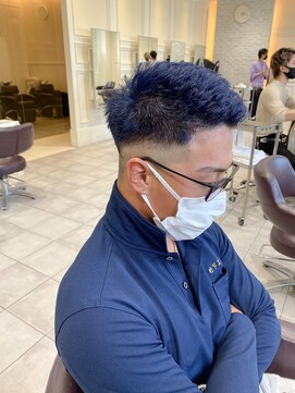 アヴァンス 天王寺店(AVANCE.) MEN'S HAIR フェード×ブリーチ×ネイビー