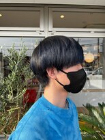 バランス ヘアーアンドアイラッシュ 野田店(balance.)&nbsp;マッシュ×ブルーグレー