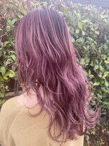 ダブル(W)&nbsp;バレイヤージュ×ラベンダーピンク