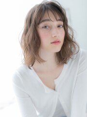 おおたかの森/髪質改善シルキーベージュ×ソバージュ風ロブヘアb