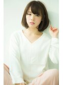 やわらかボブチェリーブラウンダークアッシュ