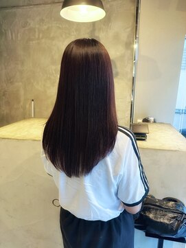 オルロバイイザ(ORLO by IZA) ★ブリーチなしワインレッドカラー×美髪形成トリートメント