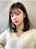 レイヤーカットアッシュベージュケアカラー