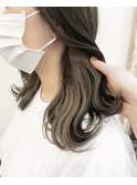 インナーカラーベージュダブルカラーブリーチ